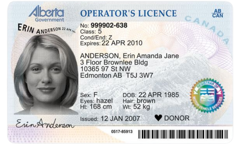 Canadian Driver's License